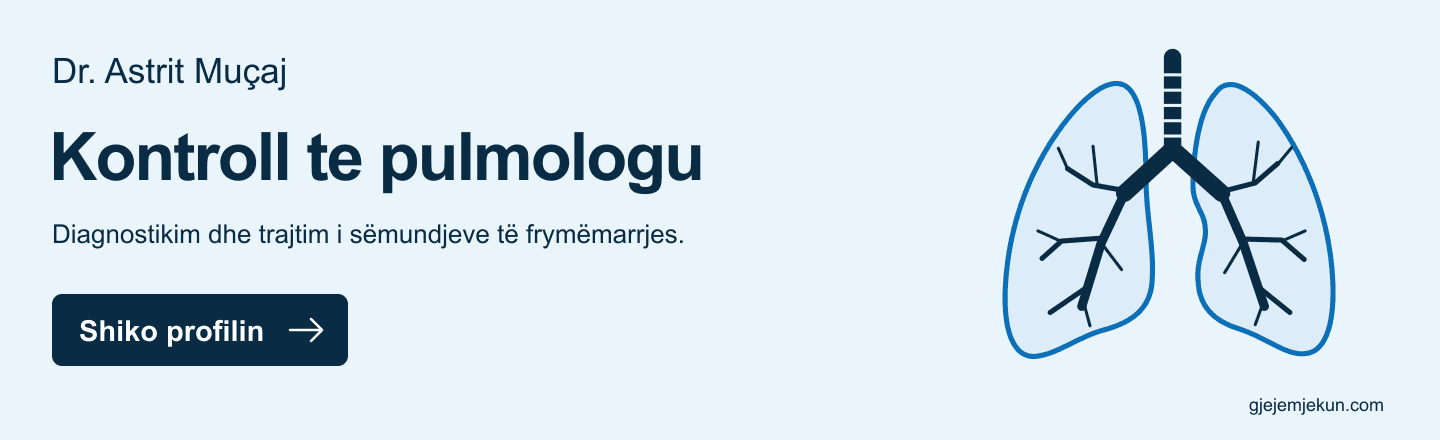 Dr. Astrit Muçaj, pulmolog. Diagnostikim dhe trajtim i sëmundjeve të frymëmarrjes. Shiko profilin.